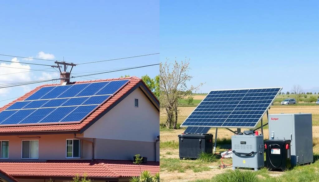 Grid-tie vs Off-grid solar systems