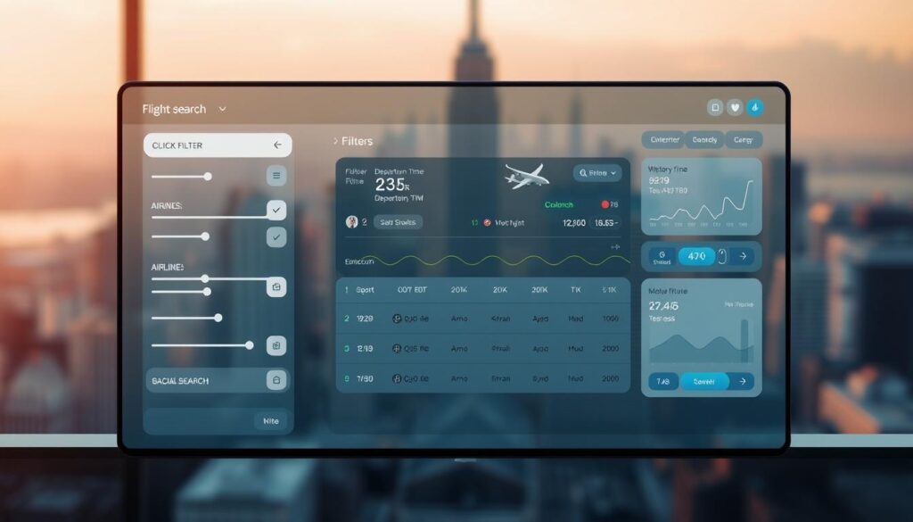 advanced flight filters interface