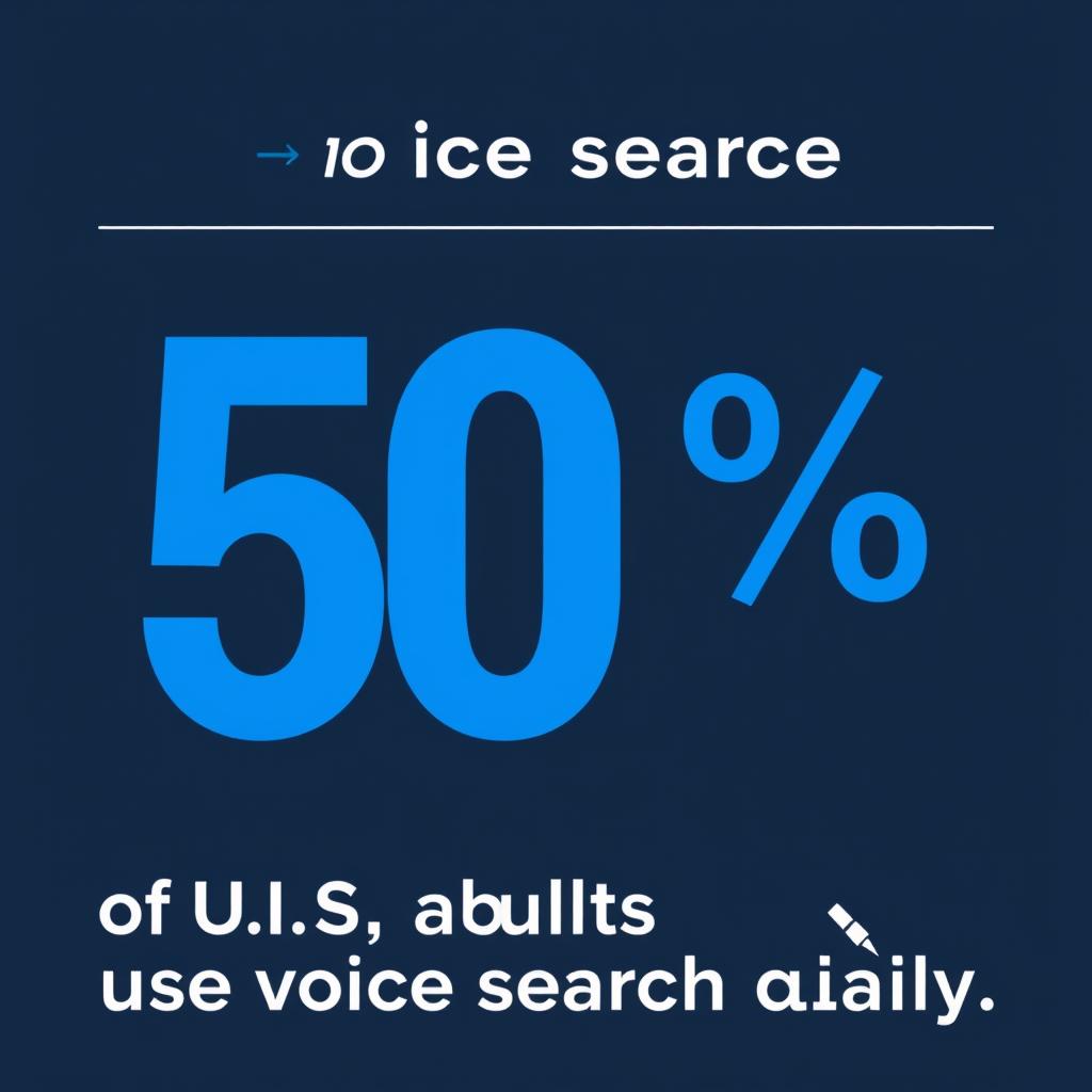 50% of U.S. adults use voice search daily 50% of U.S. adults use voice search daily