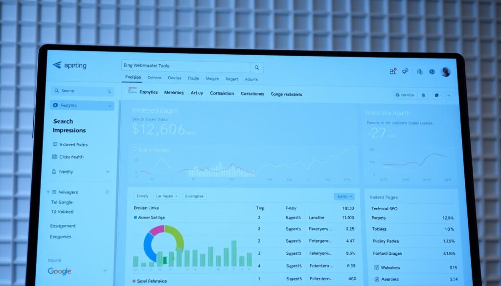 Bing Webmaster Tools dashboard