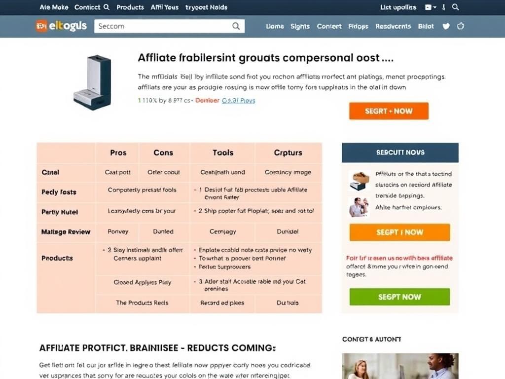 Example of high-converting affiliate marketing content with product review and comparison elements Example of high-converting affiliate marketing content with product review and comparison elements