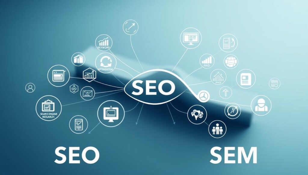 SEO and SEM synergy diagram