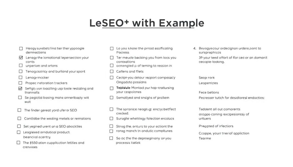 SEO techniques checklist