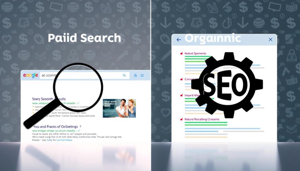paid search vs organic SEO comparison