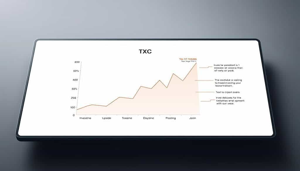 A detailed chart depicting the investment risk-reward analysis for TXC, the Texit Coin. The chart is presented on a sleek, minimalist interface with clean lines and a professional aesthetic. The background features a soft, neutral gradient, allowing the data visualization to take center stage. In the foreground, a well-designed graph showcases the potential upside and downside scenarios for TXC investors, using intuitive color-coding and clear data points. The chart is accompanied by a few concise annotations, providing key insights into the investment considerations and future outlook for the Texit Coin. The overall composition conveys a sense of analytical rigor and informed decision-making, suitable for inclusion in a finance-focused article.