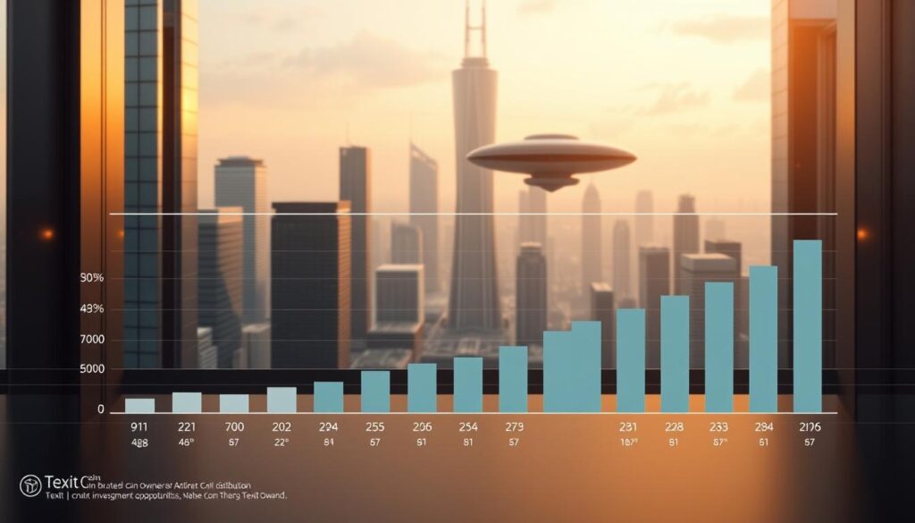 A detailed infographic depicting the age distribution of Texit coin owners, showcased against a sleek, futuristic backdrop. In the foreground, a stylized bar chart presents the demographic breakdown, with precise percentages for each age group. The middle ground features minimalist icons and data visualizations, conveying the growth potential and investment opportunities within the Texit coin ecosystem. In the background, a cityscape of gleaming skyscrapers and hovering transport modules sets the stage for the technological advancement associated with this emerging cryptocurrency. Warm lighting and a muted color palette create a sense of professionalism and authority, befitting the subject matter.