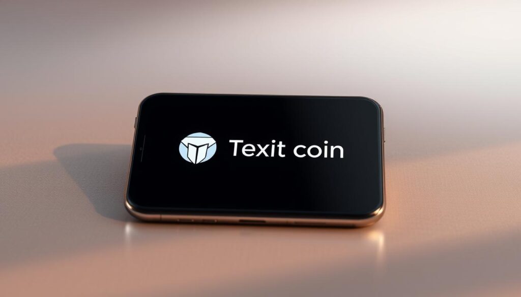 A sleek, modern cryptocurrency wallet interface showcasing the Texit coin address. Set against a minimalist, metallic background with subtle textures, the wallet display features a clean, responsive layout with intuitive controls. The Texit coin logo is prominently displayed, its geometric design complementing the overall futuristic aesthetic. Soft, directional lighting casts warm highlights across the wallet's surface, creating a sense of depth and sophistication. The wallet's responsive display adapts seamlessly to various screen sizes, ensuring a consistent user experience across devices. This image effectively communicates the innovative features and secure nature of the Texit coin platform.